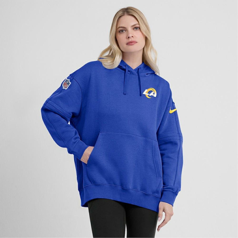Los Angeles Rams Women's 2023 Sideline Club Fleece Pullover Hoodie - Royal - Nike
