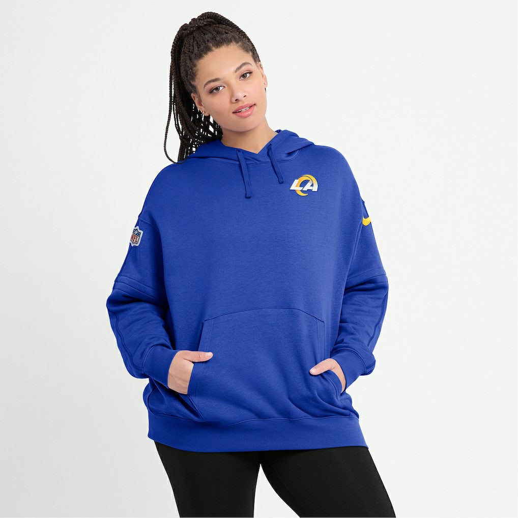 Los Angeles Rams Women's 2023 Sideline Club Fleece Pullover Hoodie - Royal - Nike