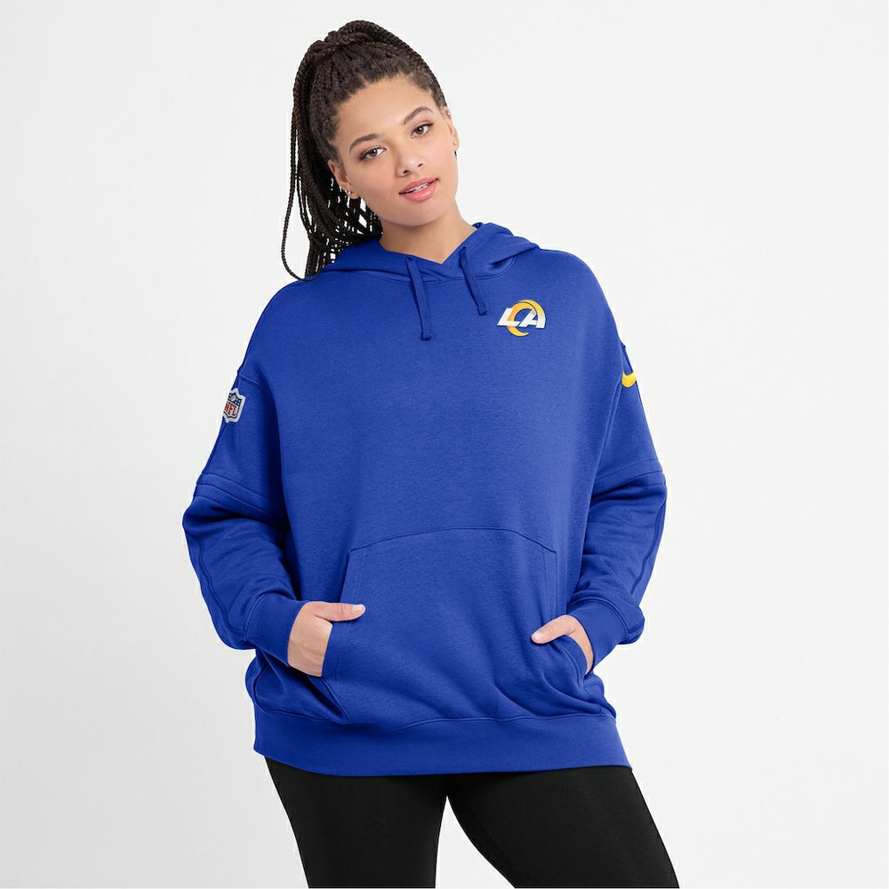 Los Angeles Rams Women's 2023 Sideline Club Fleece Pullover Hoodie - Royal - Nike