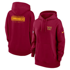 Washington Commanders Women's 2023 Sideline Club Fleece Pullover Hoodie - Burgundy - Nike