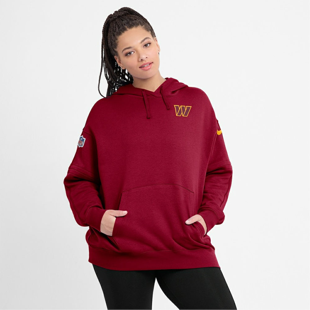 Washington Commanders Women's 2023 Sideline Club Fleece Pullover Hoodie - Burgundy - Nike