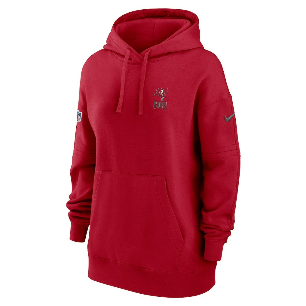 Tampa Bay Buccaneers Women's 2023 Sideline Club Fleece Pullover Hoodie - Red - Nike
