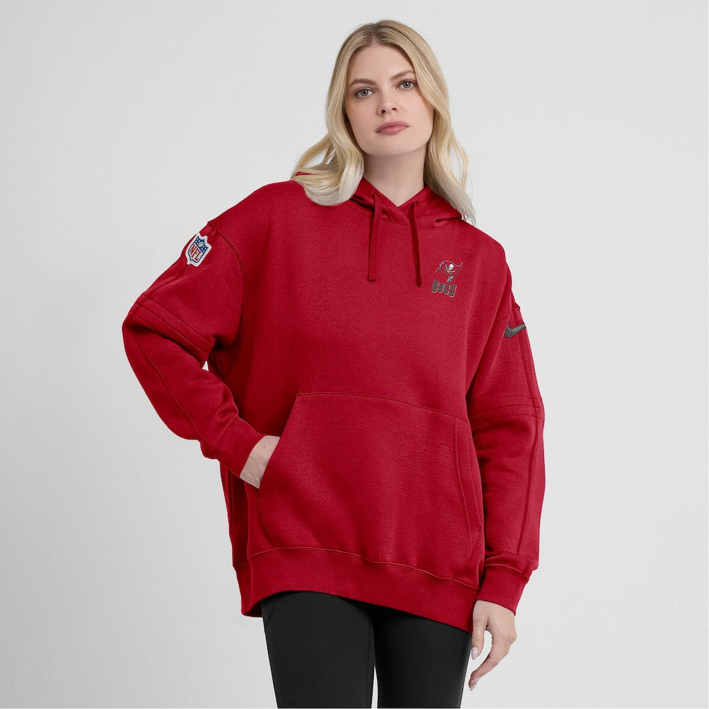 Tampa Bay Buccaneers Women's 2023 Sideline Club Fleece Pullover Hoodie - Red - Nike