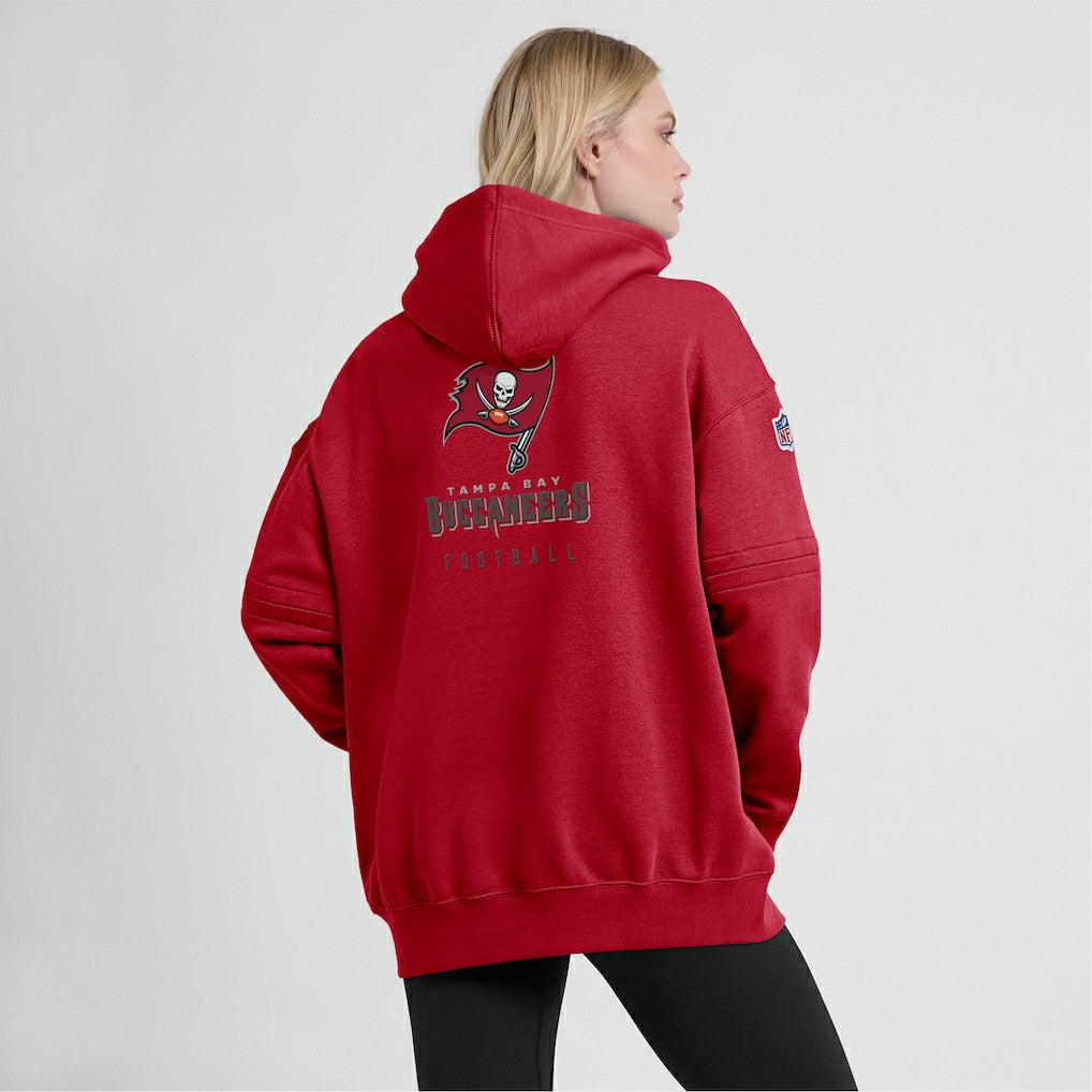 Tampa Bay Buccaneers Women's 2023 Sideline Club Fleece Pullover Hoodie - Red - Nike