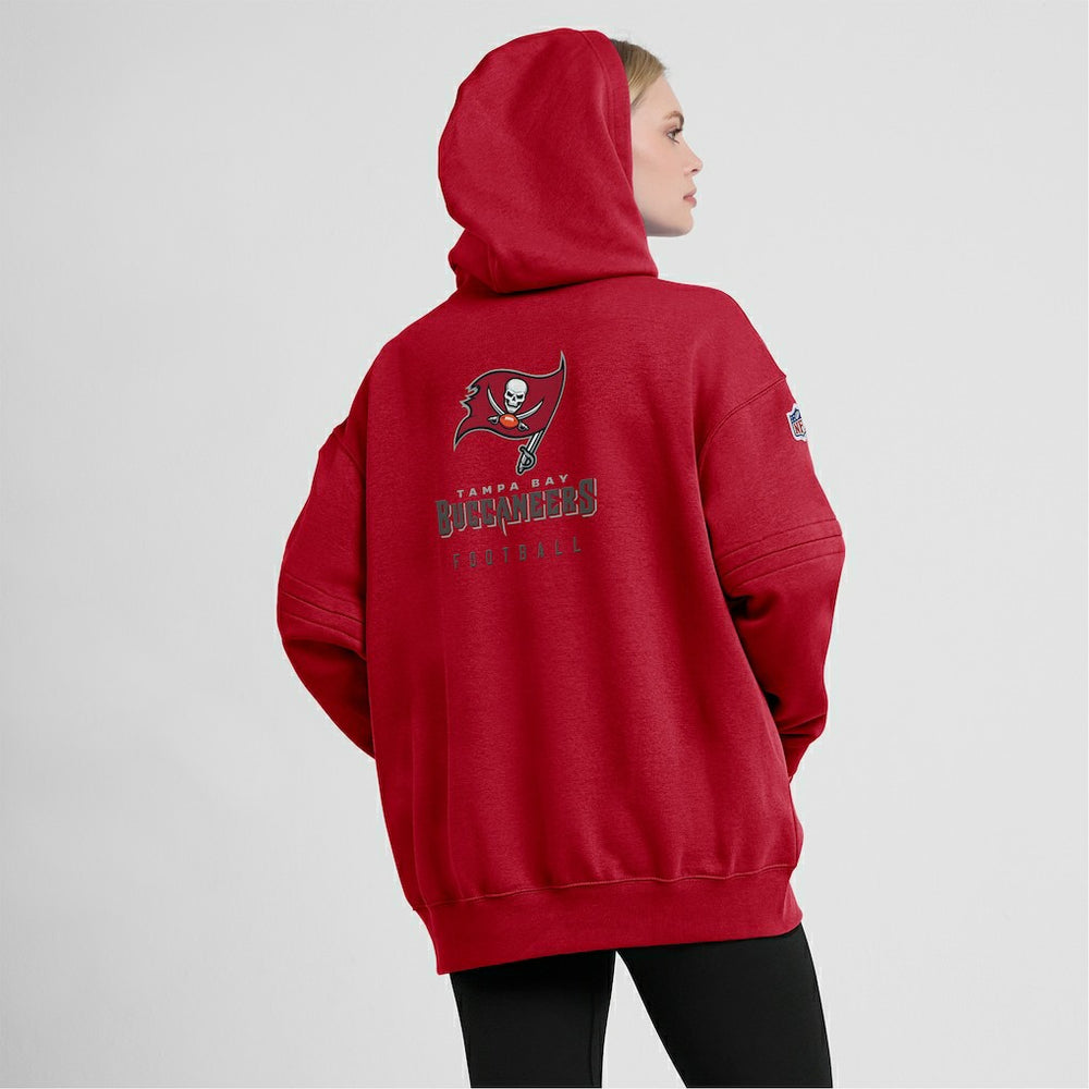 Tampa Bay Buccaneers Women's 2023 Sideline Club Fleece Pullover Hoodie - Red - Nike
