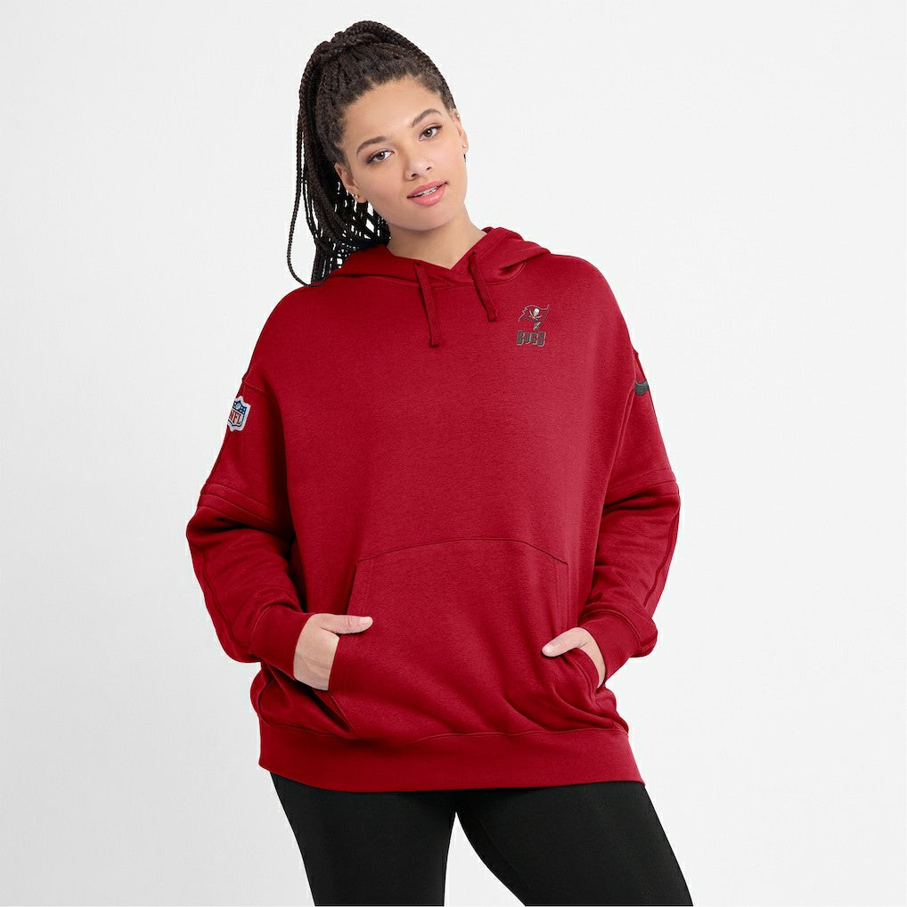 Tampa Bay Buccaneers Women's 2023 Sideline Club Fleece Pullover Hoodie - Red - Nike