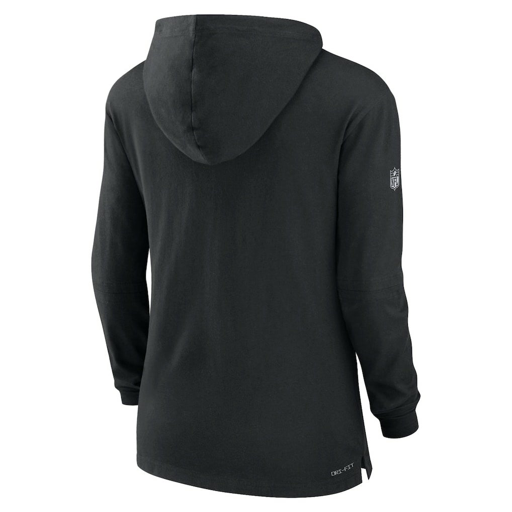 Cincinnati Bengals Women's Sideline Performance Long Sleeve Hoodie T-Shirt - Black - Nike