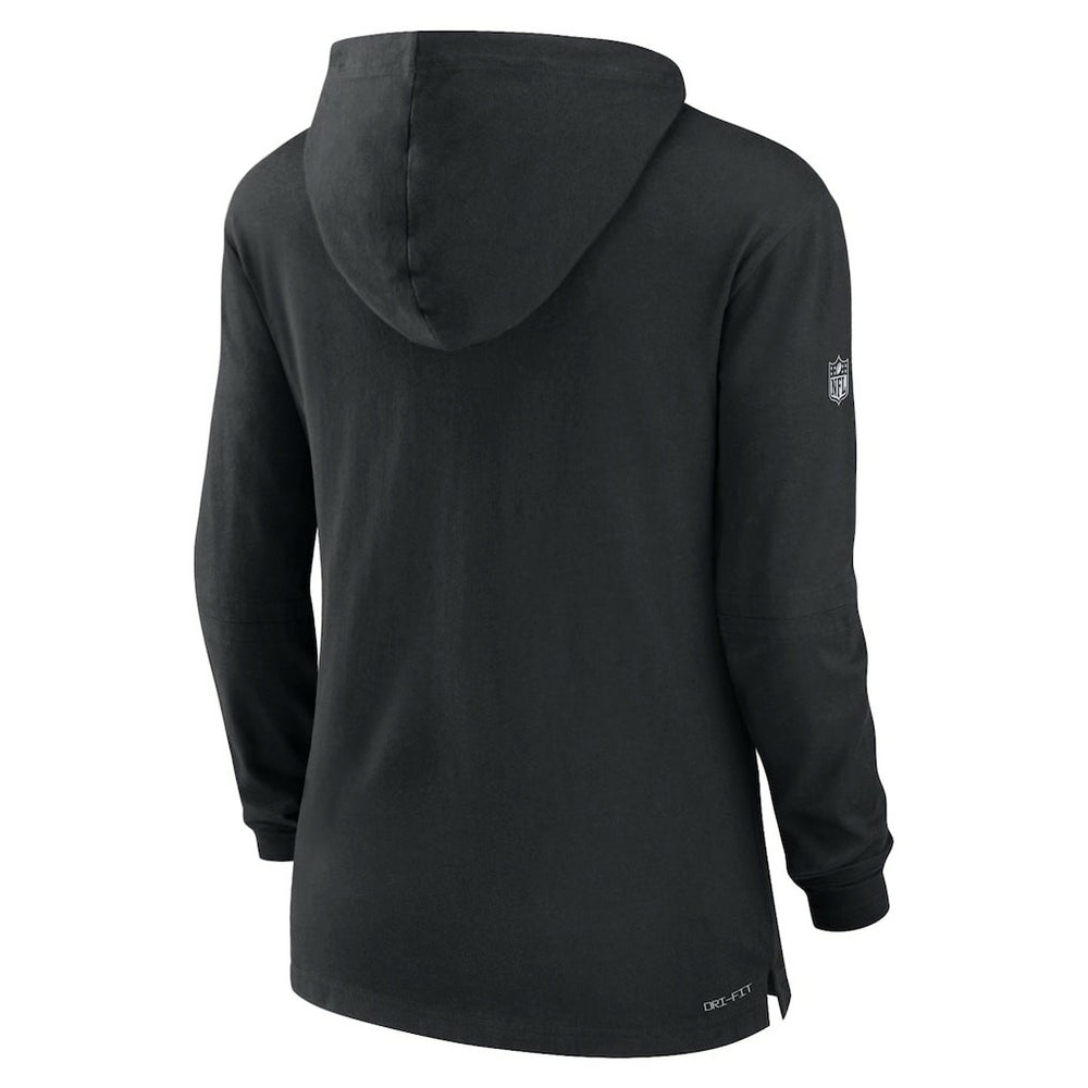 Cincinnati Bengals Women's Sideline Performance Long Sleeve Hoodie T-Shirt - Black - Nike