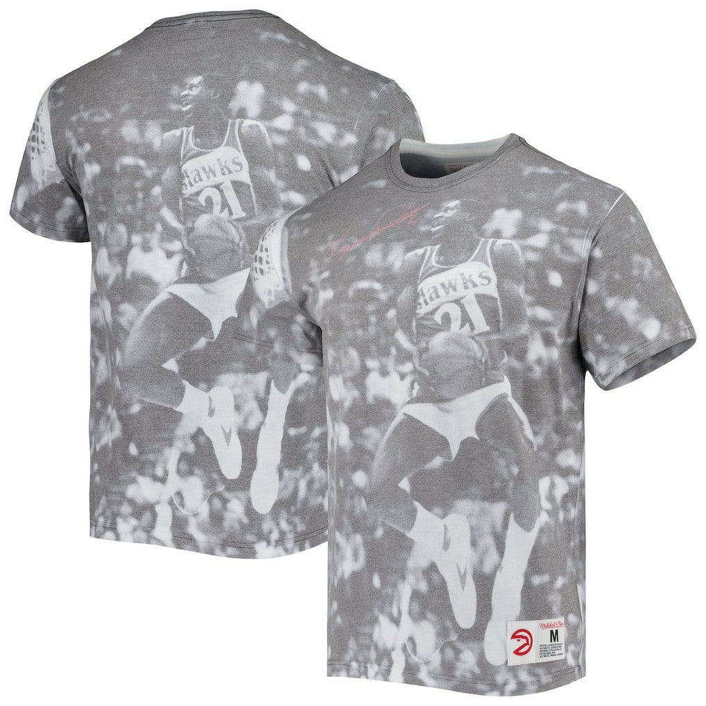 Mitchell & Ness Dominique Wilkins Atlanta Hawks Above The Rim T-Shirt Heather Gray