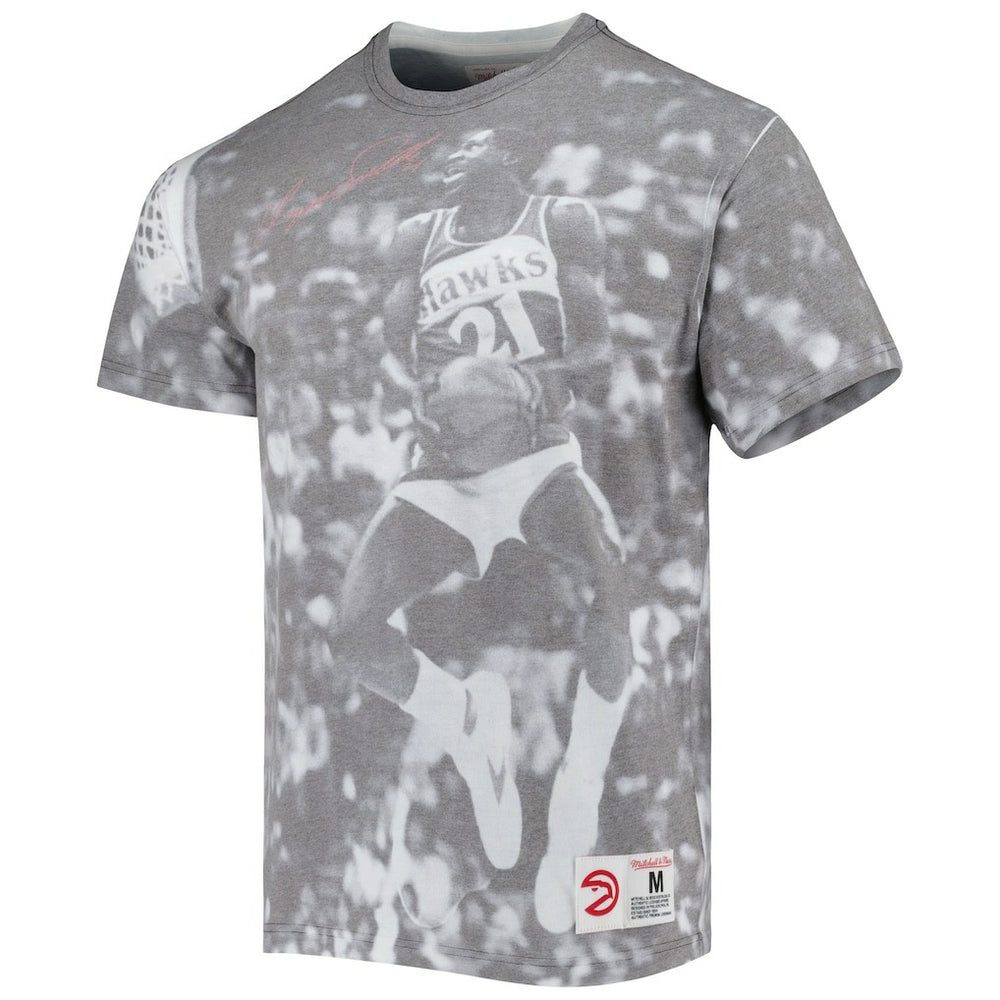 Mitchell & Ness Dominique Wilkins Atlanta Hawks Above The Rim T-Shirt Heather Gray