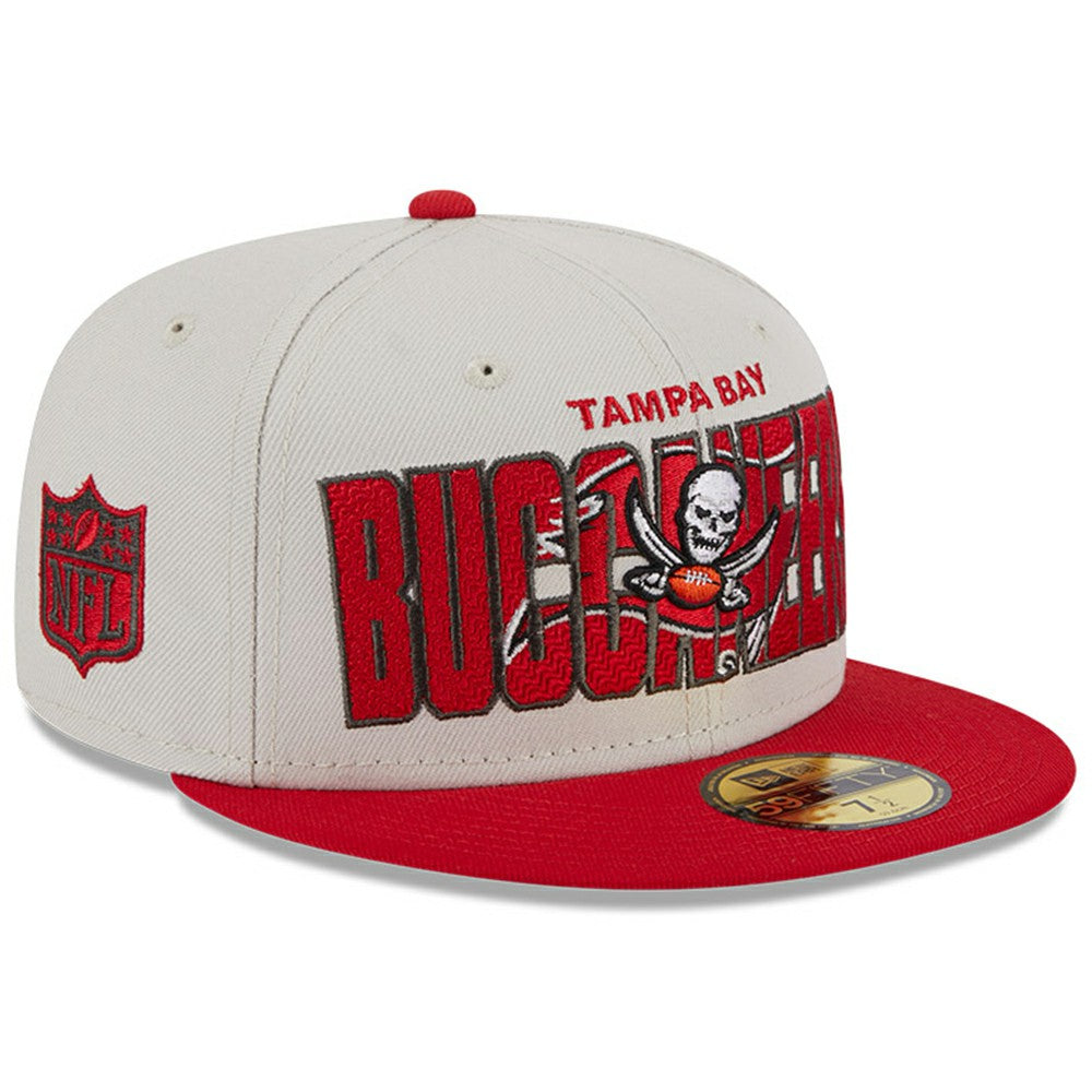 Tampa Bay Buccaneers New Era 2023 NFL Draft On Stage 59FIFTY Fitted Hat - Stone/Red - NFL