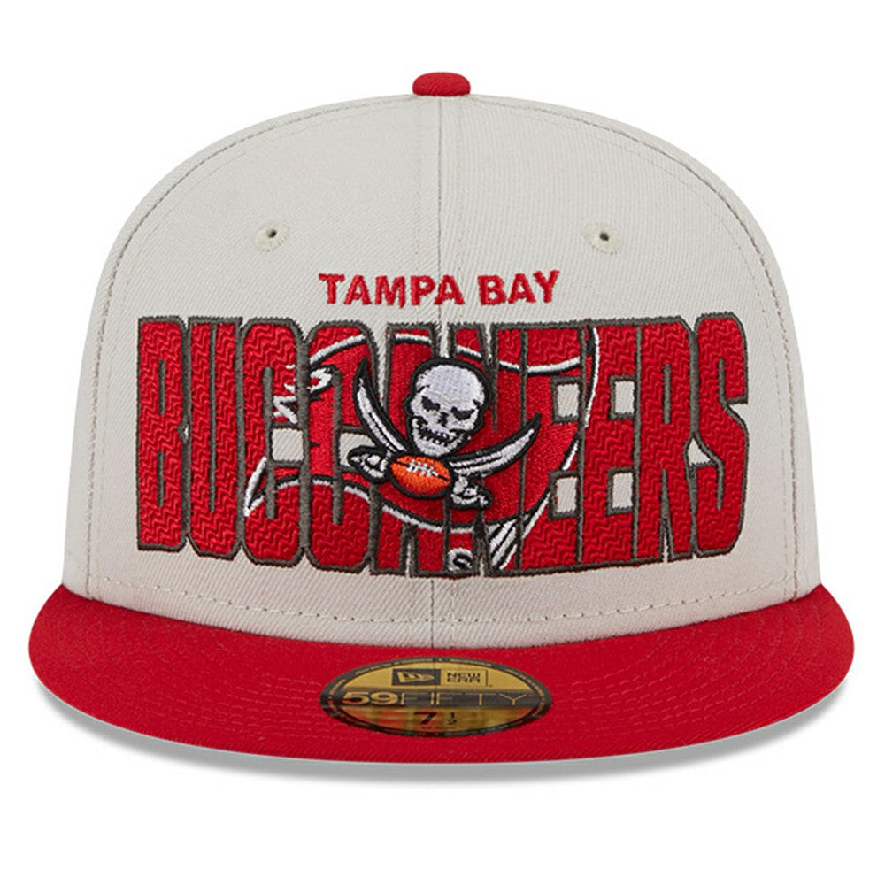 Tampa Bay Buccaneers New Era 2023 NFL Draft On Stage 59FIFTY Fitted Hat - Stone/Red - NFL