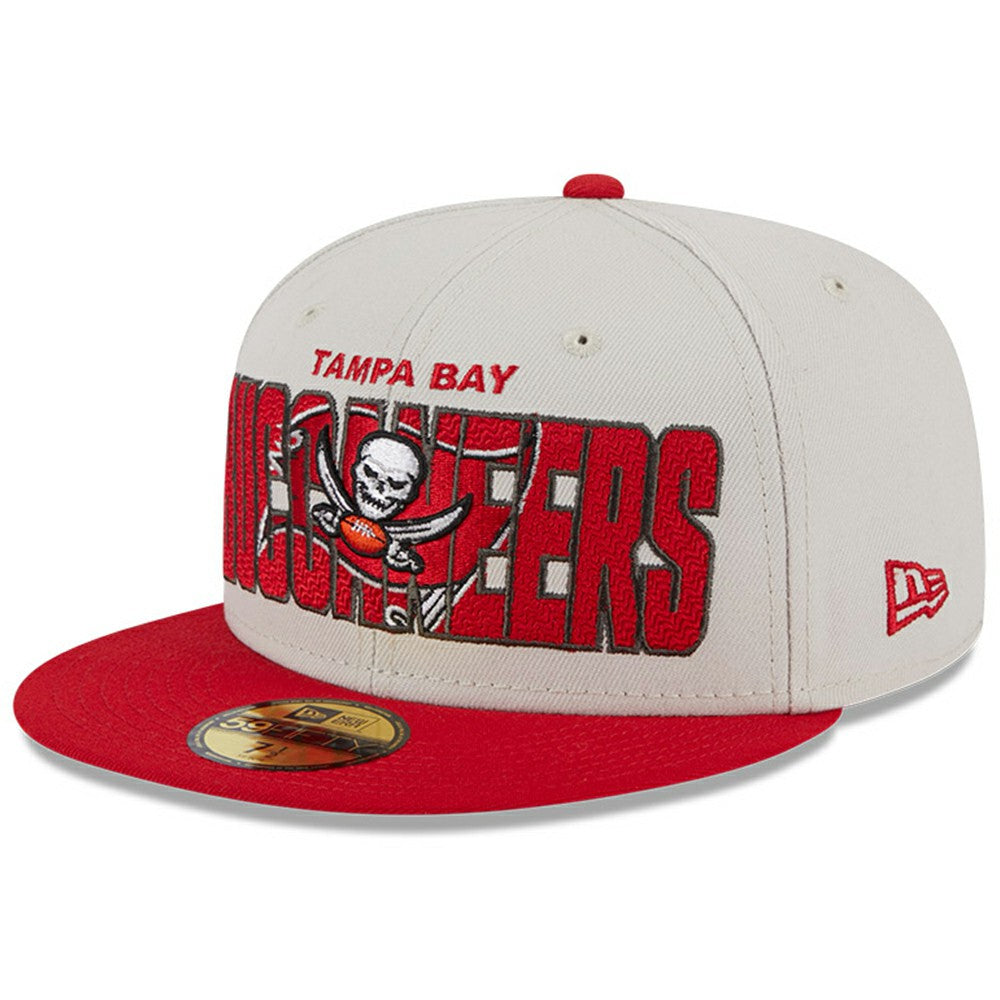 Tampa Bay Buccaneers New Era 2023 NFL Draft On Stage 59FIFTY Fitted Hat - Stone/Red - NFL