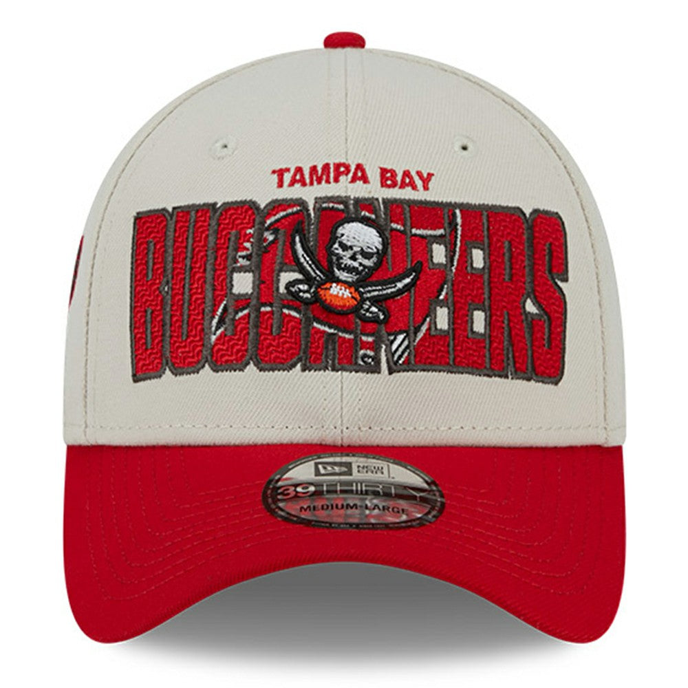 Tampa Bay Buccaneers New Era 2023 NFL Draft 39THIRTY Flex Hat - Stone/Red - NFL