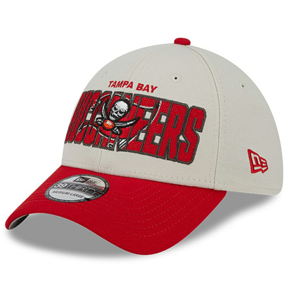 Tampa Bay Buccaneers New Era 2023 NFL Draft 39THIRTY Flex Hat - Stone/Red - NFL