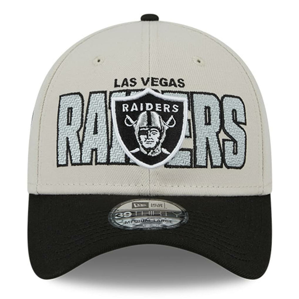 Las Vegas Raiders New Era 2023 NFL Draft 39THIRTY Flex Hat - Stone/Black - NFL
