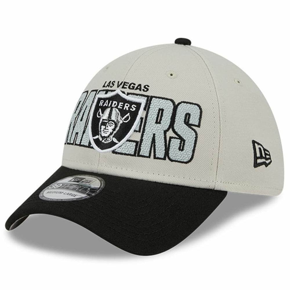 Las Vegas Raiders New Era 2023 NFL Draft 39THIRTY Flex Hat - Stone/Black - NFL