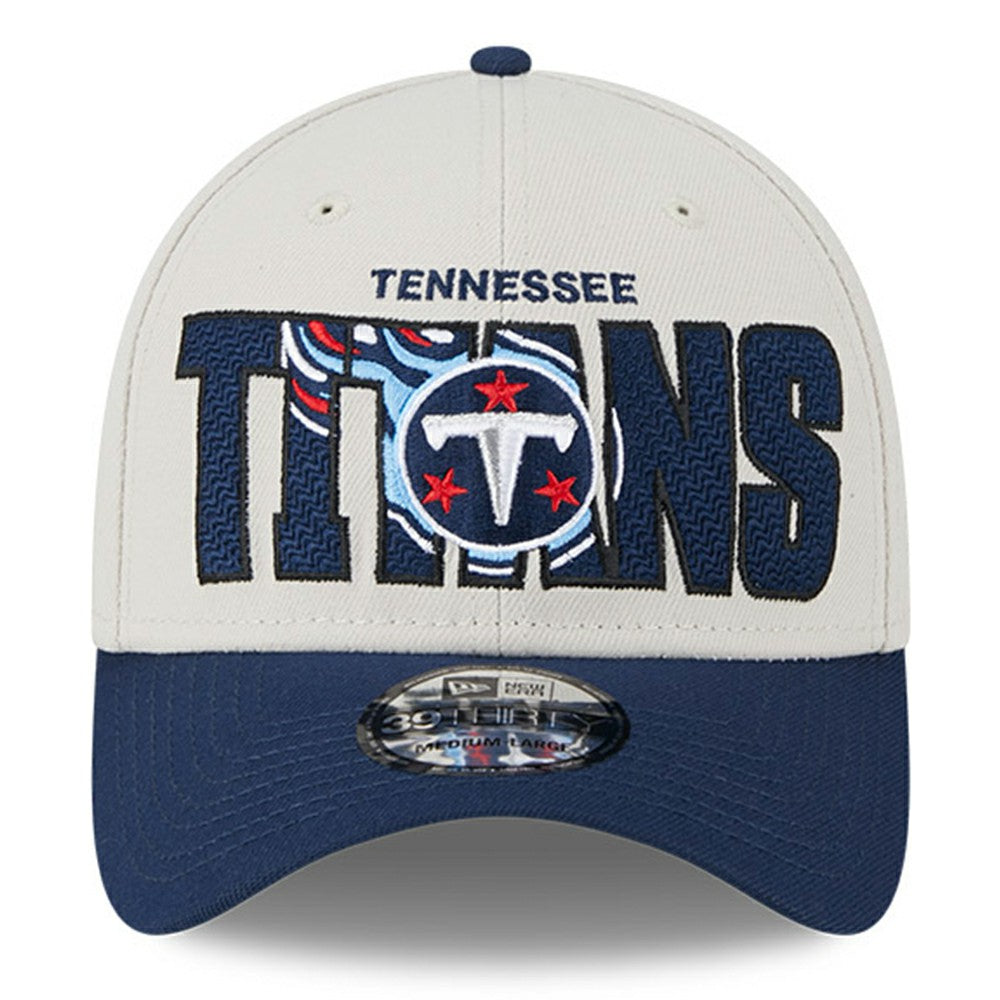 Tennessee Titans New Era 2023 NFL Draft 39THIRTY Flex Hat - Stone/Navy - NFL