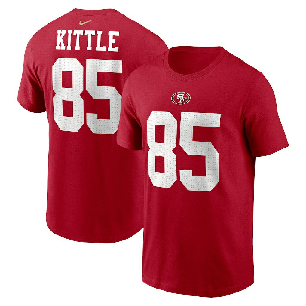 George Kittle San Francisco 49ers Player Name & Number T-Shirt - Scarlet - Nike