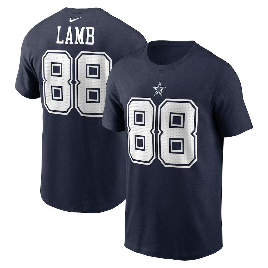 CeeDee Lamb Dallas Cowboys Player Name & Number T-Shirt - Navy - Nike