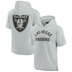 Las Vegas Raiders Unisex Elements Super Soft Fleece Short Sleeve Pullover Hoodie - Gray - Fanatics