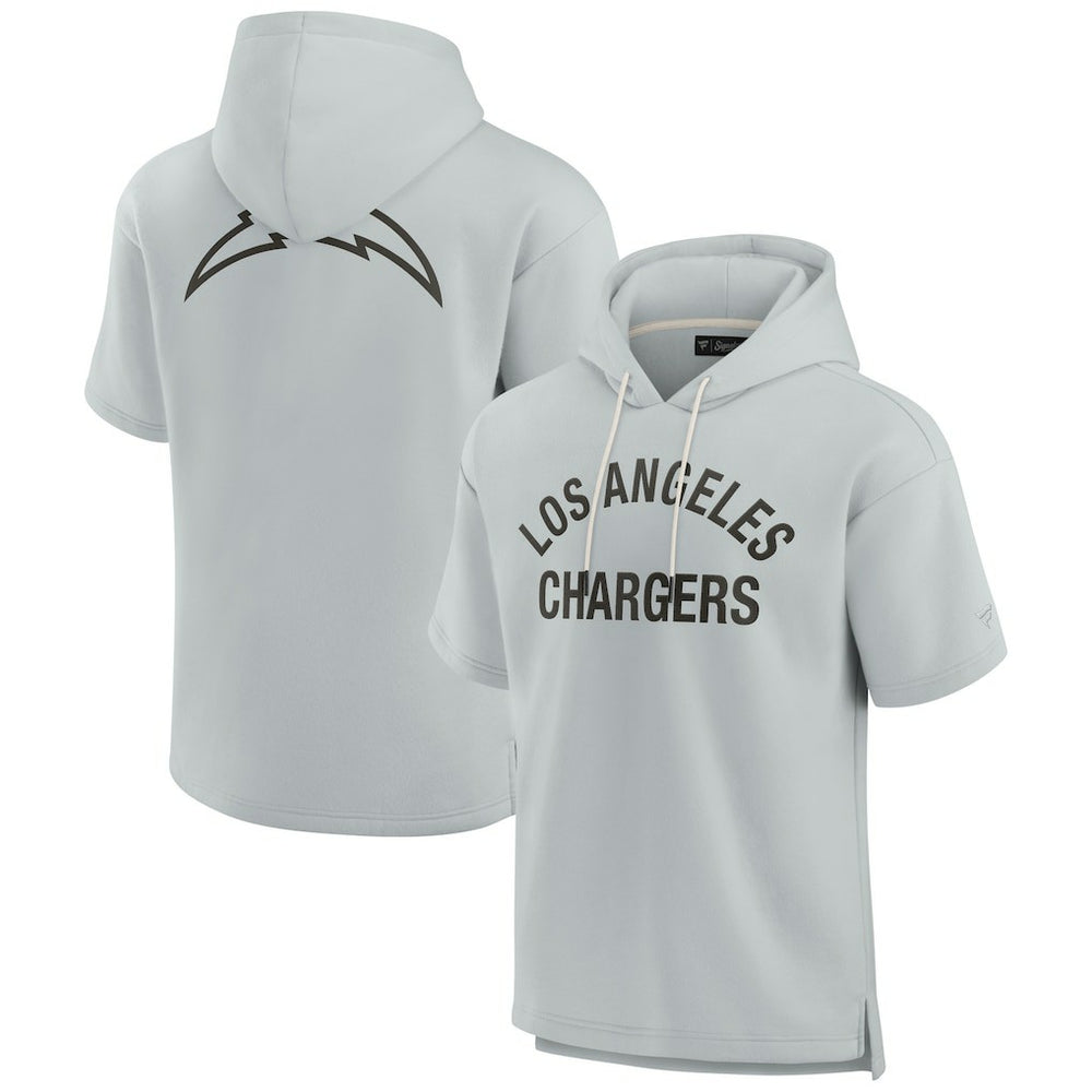 Los Angeles Chargers Unisex Elements Super Soft Fleece Short Sleeve Pullover Hoodie - Gray - Fanatics