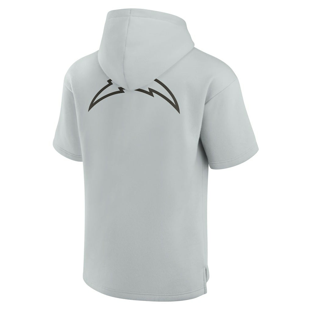 Los Angeles Chargers Unisex Elements Super Soft Fleece Short Sleeve Pullover Hoodie - Gray - Fanatics
