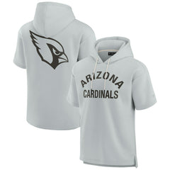 Arizona Cardinals Unisex Elements Super Soft Fleece Short Sleeve Pullover Hoodie - Gray - Fanatics