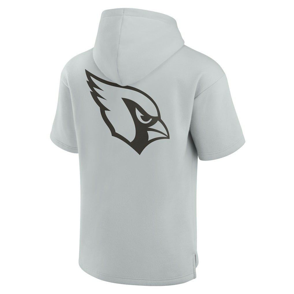 Arizona Cardinals Unisex Elements Super Soft Fleece Short Sleeve Pullover Hoodie - Gray - Fanatics