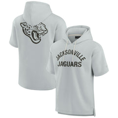 Jacksonville Jaguars Unisex Elements Super Soft Fleece Short Sleeve Pullover Hoodie - Gray - Fanatics