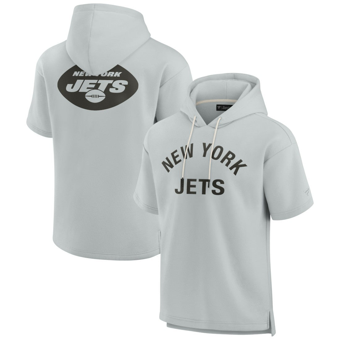 New York Jets Unisex Elements Super Soft Fleece Short Sleeve Pullover Hoodie - Gray - Fanatics