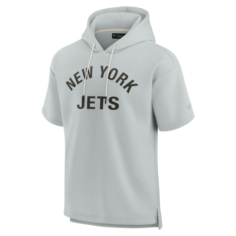New York Jets Unisex Elements Super Soft Fleece Short Sleeve Pullover Hoodie - Gray - Fanatics