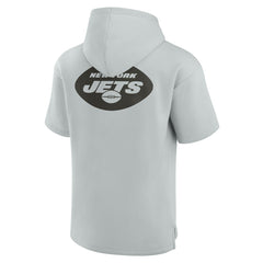 New York Jets Unisex Elements Super Soft Fleece Short Sleeve Pullover Hoodie - Gray - Fanatics