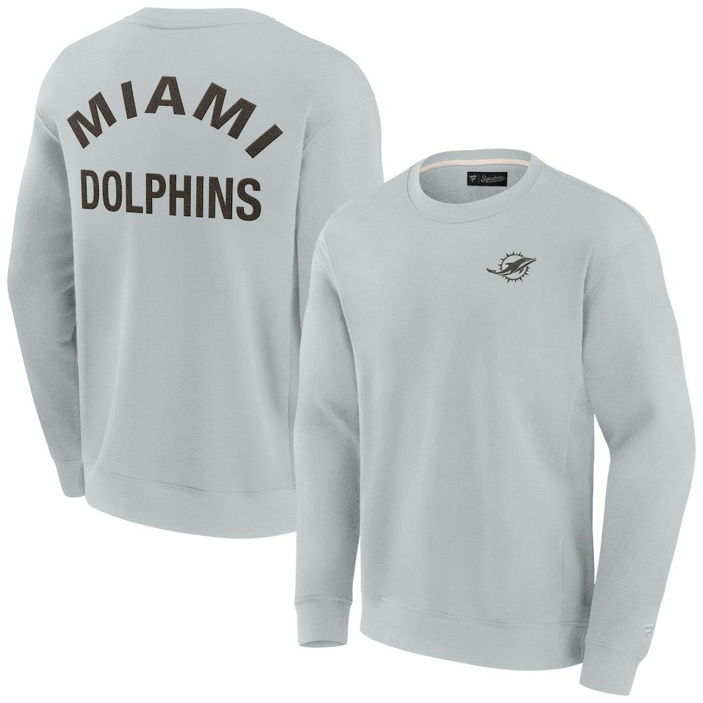 Miami Dolphins Unisex Elements Super Soft Pullover Sweatshirt - Gray - Fanatics