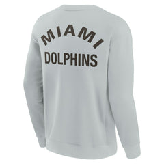Miami Dolphins Unisex Elements Super Soft Pullover Sweatshirt - Gray - Fanatics
