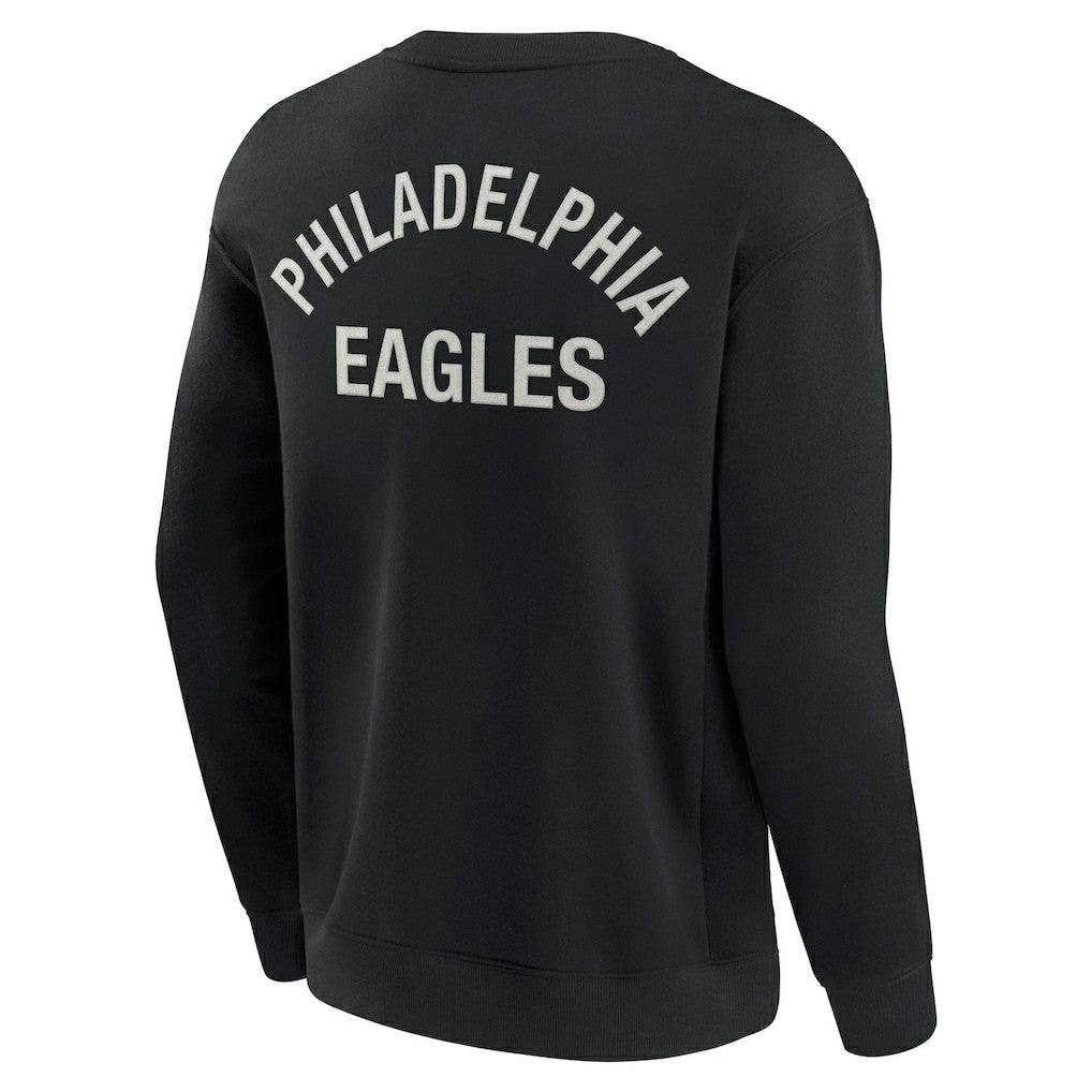Philadelphia Eagles Unisex Elements Super Soft Pullover Sweatshirt - Black - Fanatics