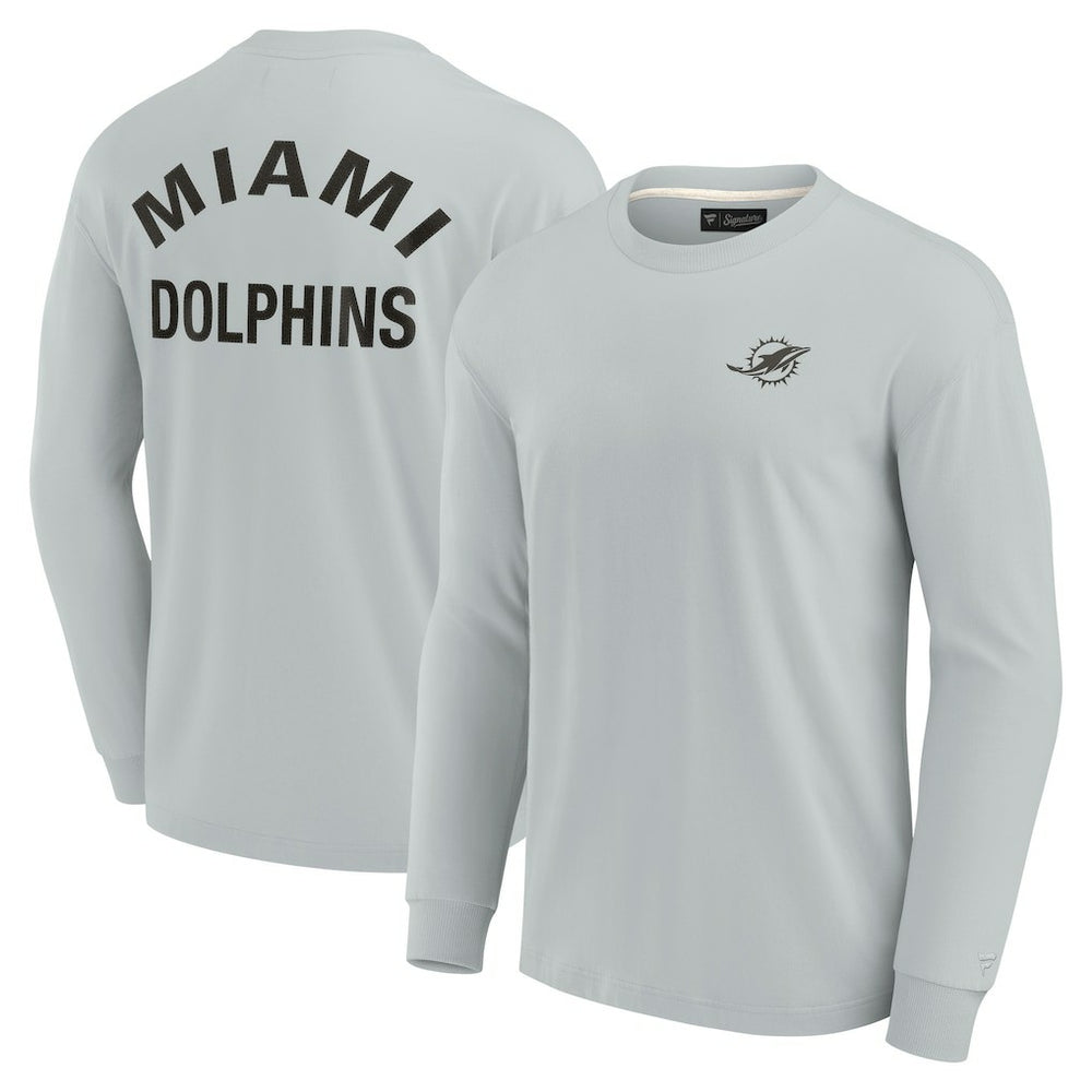 Miami Dolphins Unisex Elements Super Soft Long Sleeve T-Shirt - Gray - Fanatics