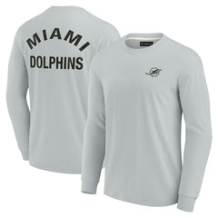 Miami Dolphins Unisex Elements Super Soft Long Sleeve T-Shirt - Gray - Fanatics