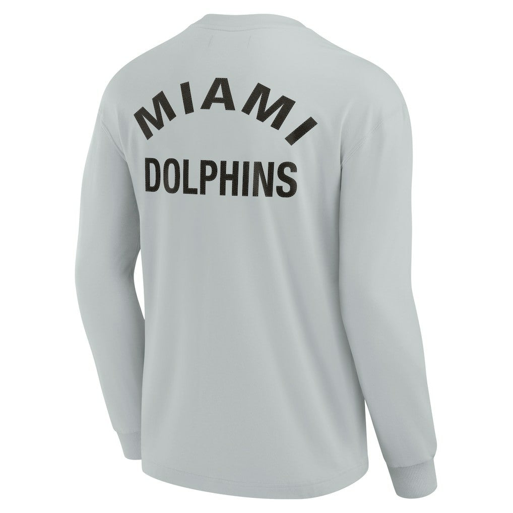 Miami Dolphins Unisex Elements Super Soft Long Sleeve T-Shirt - Gray - Fanatics