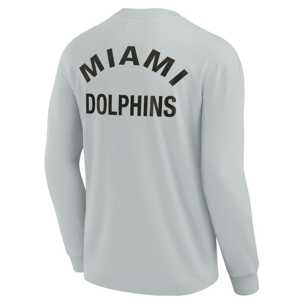 Miami Dolphins Unisex Elements Super Soft Long Sleeve T-Shirt - Gray - Fanatics