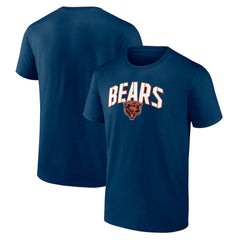 Chicago Bears Arched Kicker Stencil T-Shirt - Navy - NFL