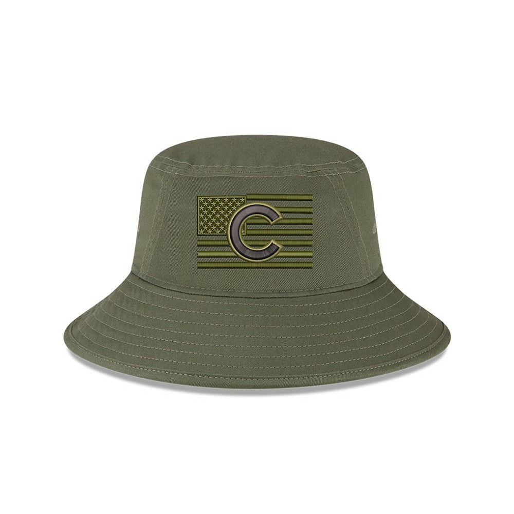 Chicago Cubs New Era 2023 Armed Forces Day Bucket Hat Sale