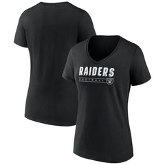 Las Vegas Raiders Women's Primary Play V-Neck T-Shirt - Black - NFL