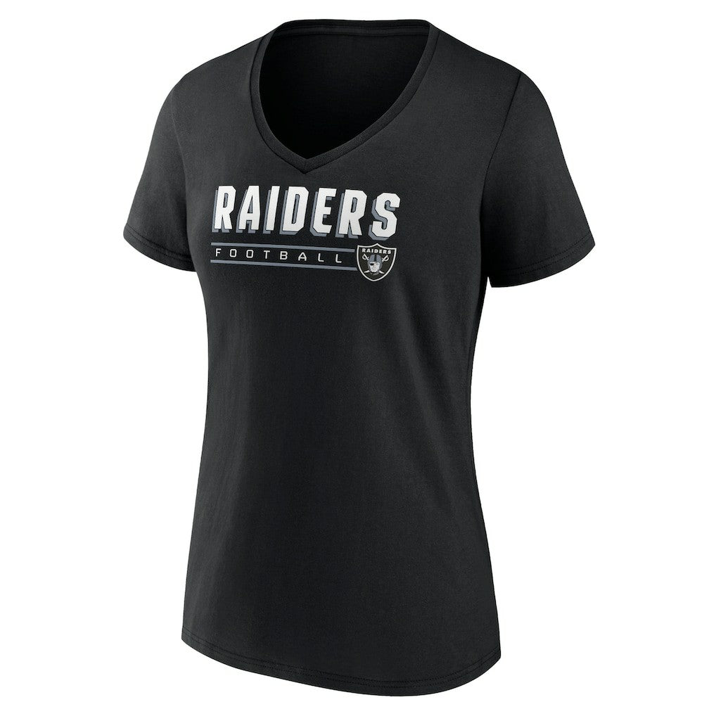 Las Vegas Raiders Women's Primary Play V-Neck T-Shirt - Black - NFL