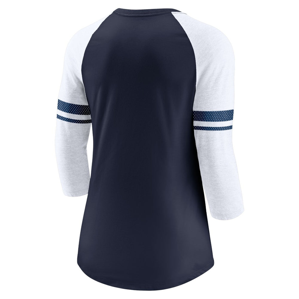 Tennessee Titans Women's Fashion 3/4-Sleeve Lightweight Raglan Fashion T-Shirt - Navy - Nike