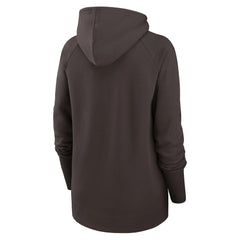 Cleveland Browns Women's Asymmetrical Raglan Full-Zip Hoodie - Brown - Nike