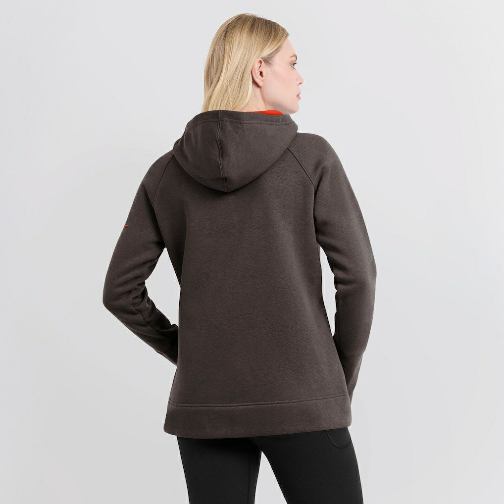 Cleveland Browns Women's Asymmetrical Raglan Full-Zip Hoodie - Brown - Nike