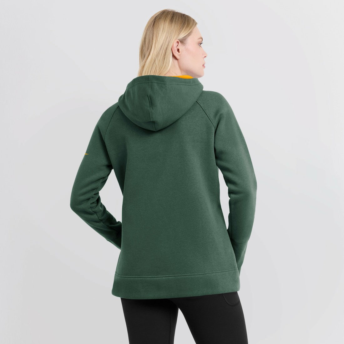 Green Bay Packers Women's Asymmetrical Raglan Full-Zip Hoodie - Green - Nike