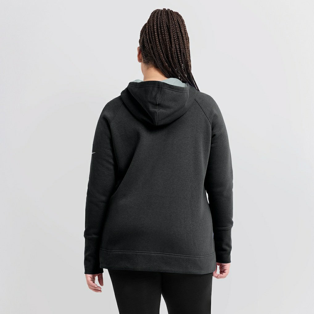 Las Vegas Raiders Women's Asymmetrical Raglan Full-Zip Hoodie - Black - Nike
