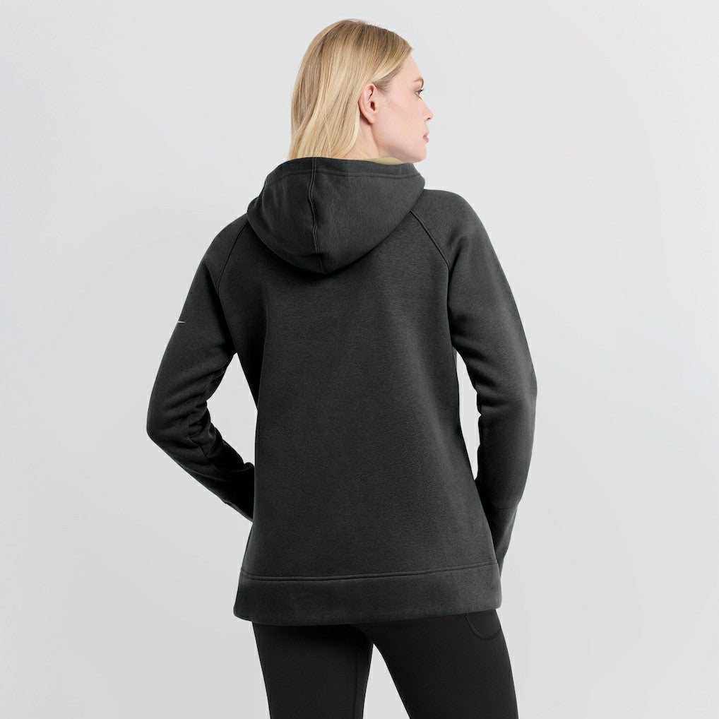 New Orleans Saints Women's Asymmetrical Raglan Full-Zip Hoodie - Black - Nike